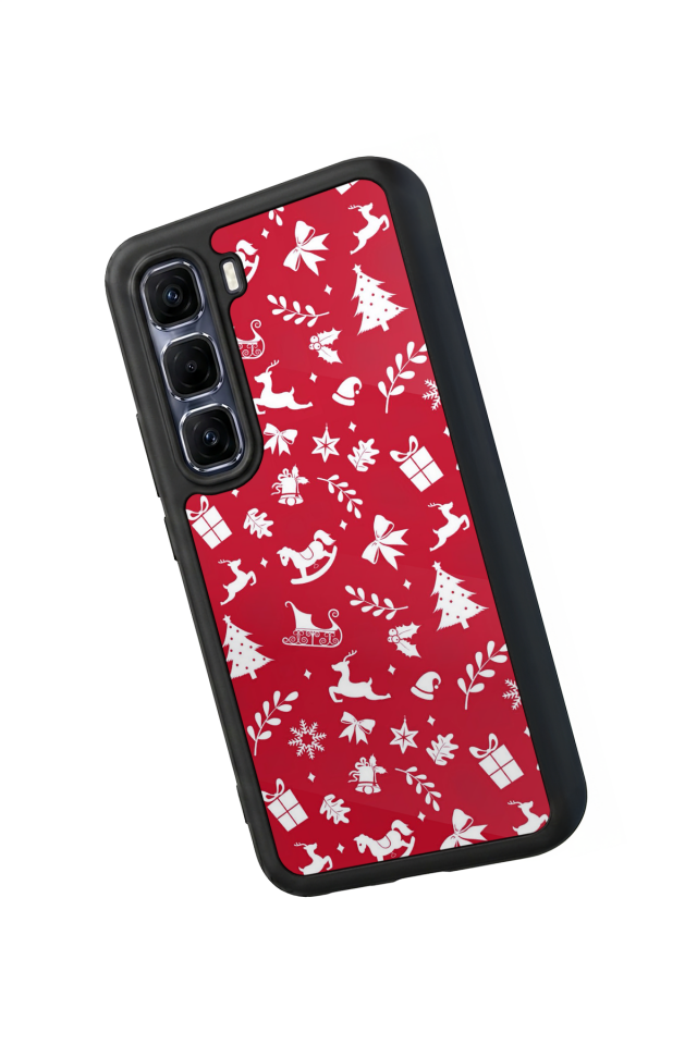 Infinix Hot 60 Pro Plus Uyumlu Yilbasi Christmas Tasarımlı Glossy Premium Kılıf