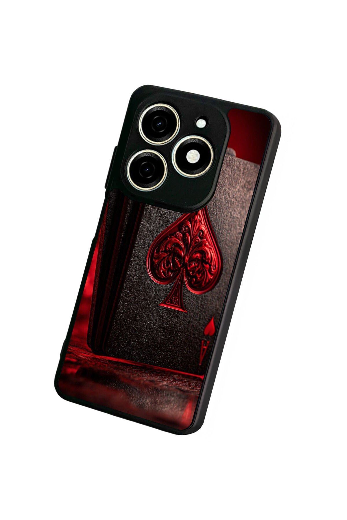 Tecno Spark 20/20C Uyumlu Kart Tasarımlı Glossy Premium Kılıf