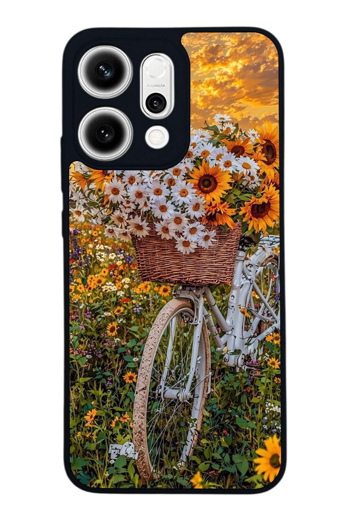 Oppo Reno 14 Uyumlu Cicek Tasarımlı Glossy Premium Kılıf