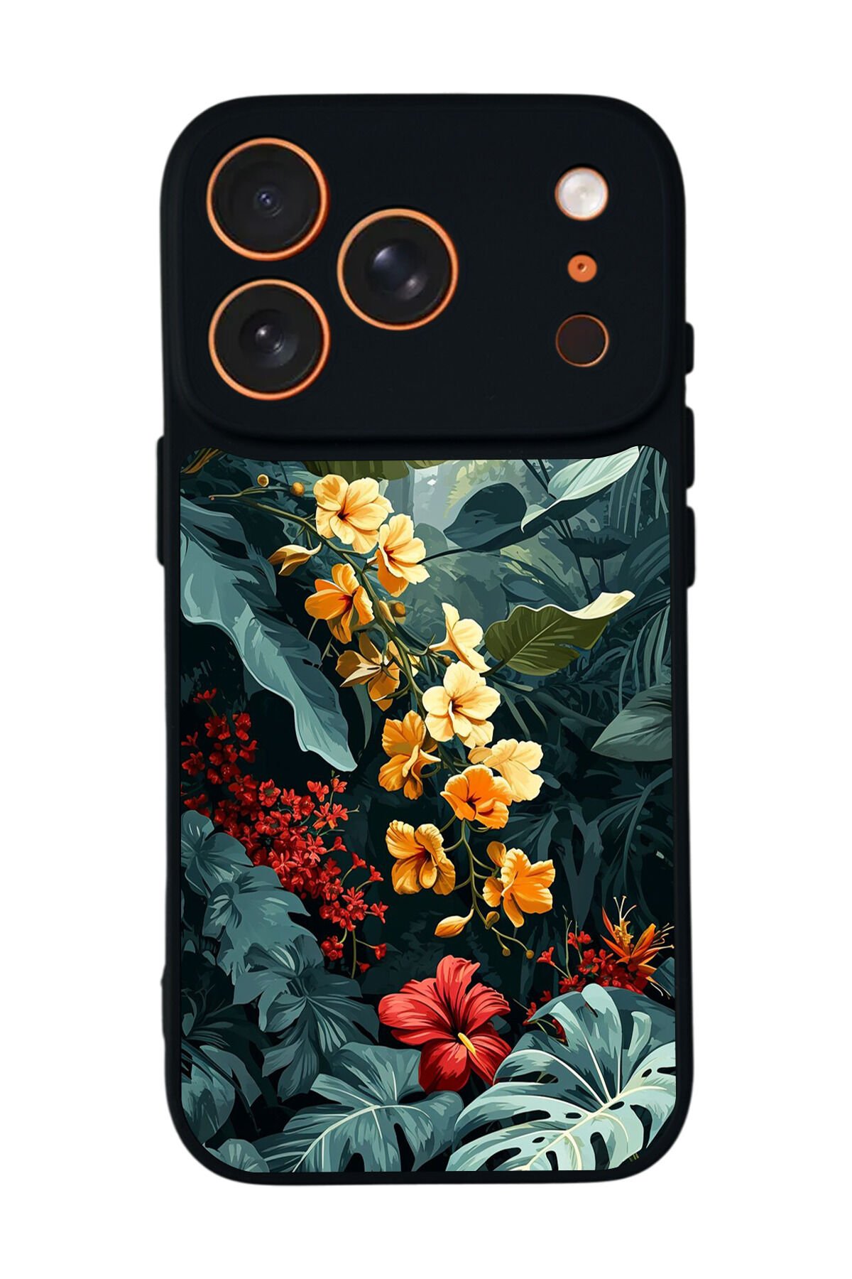 iPhone 17 Pro Max Uyumlu Botanik Tasarımlı Glossy Premium Kılıf