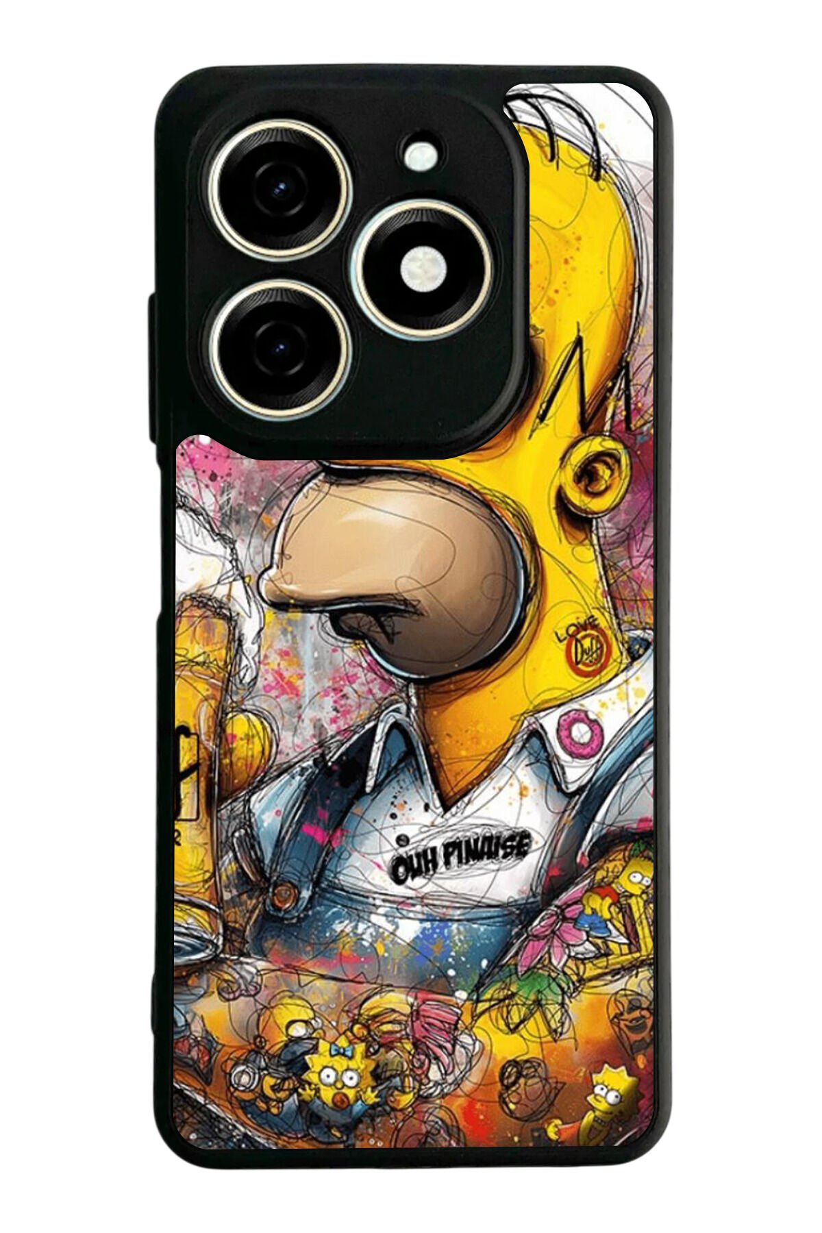 Infınıx Smart 8 Pro Uyumlu The Simpsons Tasarımlı Glossy Premium Kılıf