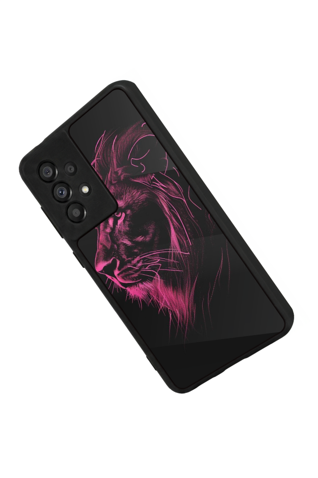 Samsung Galaxy A73 Uyumlu Aslan Tasarımlı Glossy Premium Kılıf
