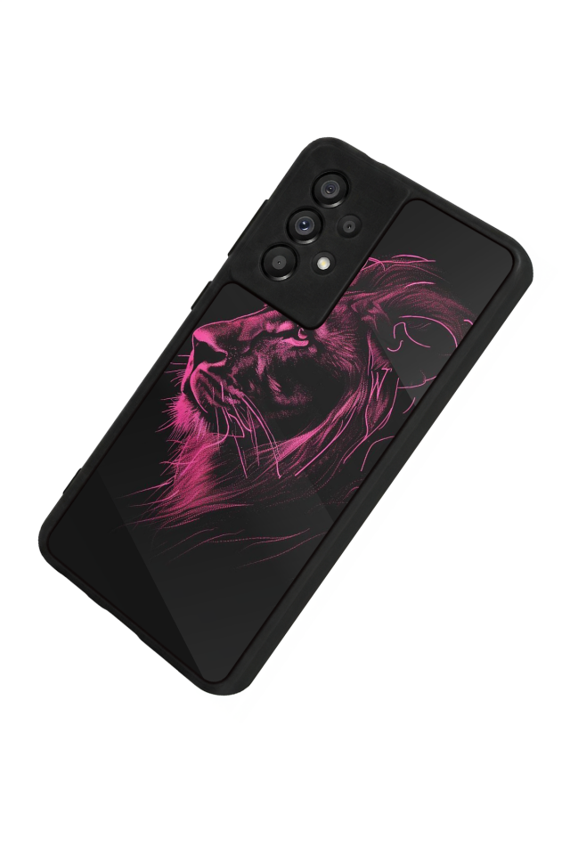 Samsung Galaxy A73 Uyumlu Aslan Tasarımlı Glossy Premium Kılıf