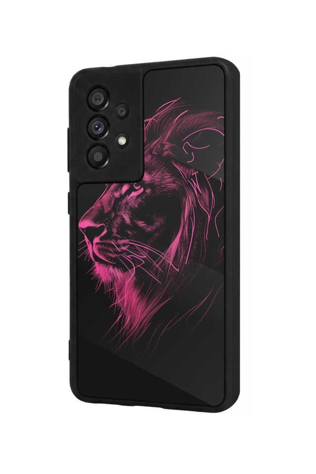 Samsung Galaxy A73 Uyumlu Aslan Tasarımlı Glossy Premium Kılıf
