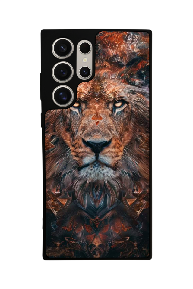 Samsung Galaxy S24 Ultra Uyumlu Aslan Tasarımlı Glossy Premium Kılıf