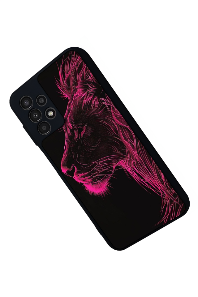 Samsung Galaxy A23 Uyumlu Aslan Tasarımlı Glossy Premium Kılıf