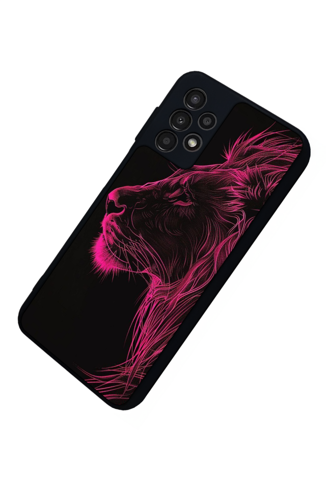 Samsung Galaxy A23 Uyumlu Aslan Tasarımlı Glossy Premium Kılıf