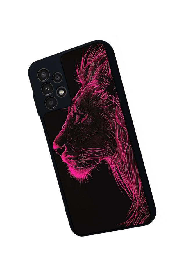 Samsung Galaxy A23 Uyumlu Aslan Tasarımlı Glossy Premium Kılıf