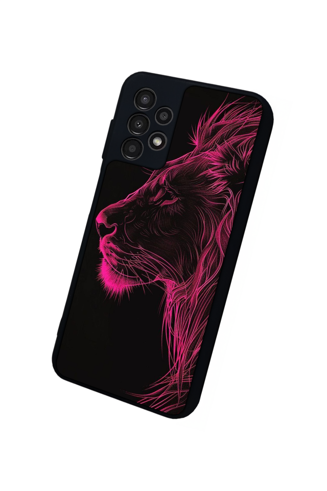 Samsung Galaxy A23 Uyumlu Aslan Tasarımlı Glossy Premium Kılıf