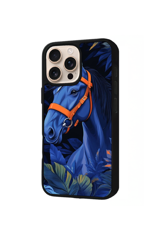 iPhone 14 Pro Uyumlu At Horse Tasarımlı Glossy Premium Kılıf