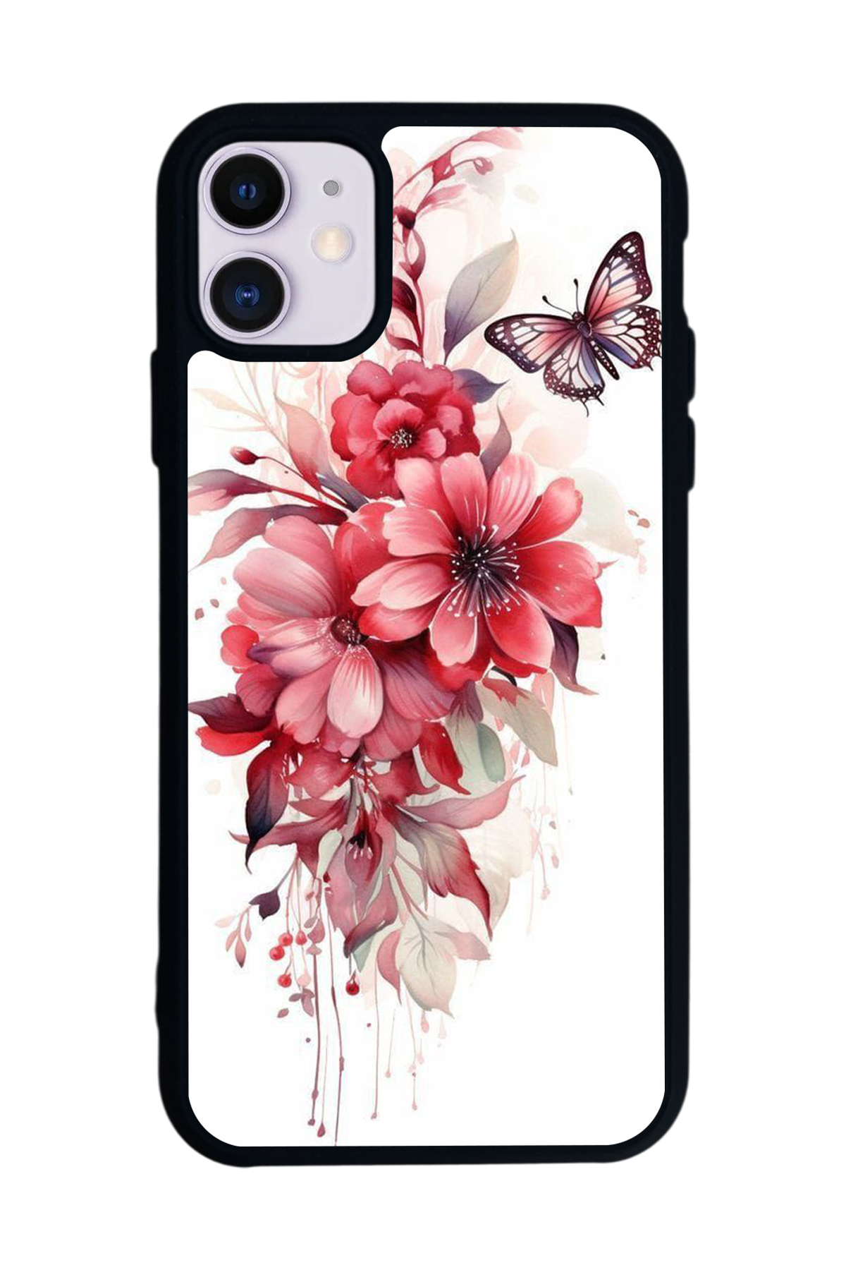 iPhone 11 Uyumlu Floral Tasarımlı Glossy Premium Kılıf