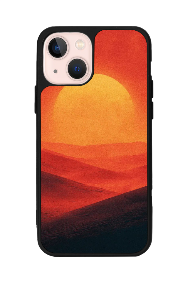 iPhone 15 Uyumlu Güneş Tasarımlı Glossy Premium Kılıf