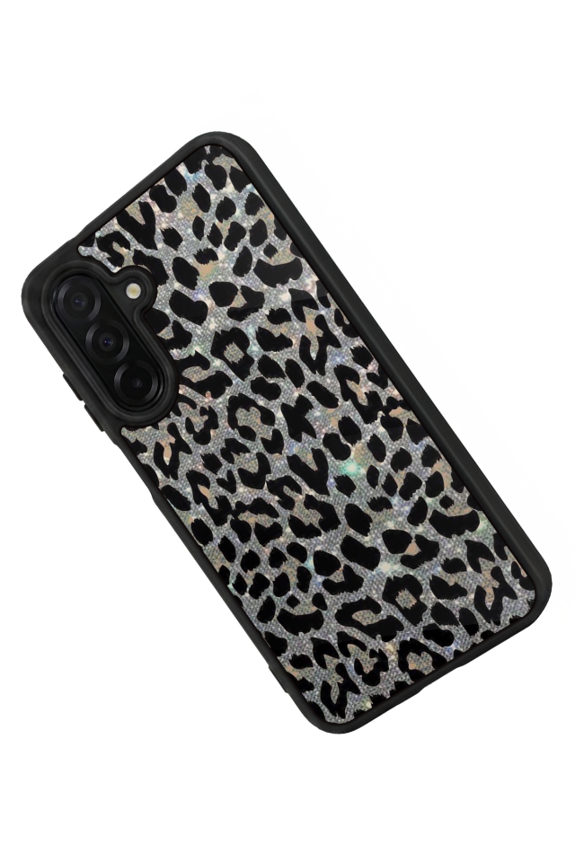 Samsung Galaxy A36 Uyumlu Hologram Leopar Tasarımlı Glossy Premium Kılıf