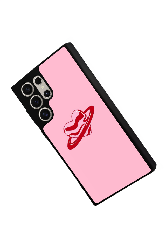 Samsung Galaxy S23 Ultra Uyumlu Kalp Love Tasarımlı Glossy Premium Kılıf