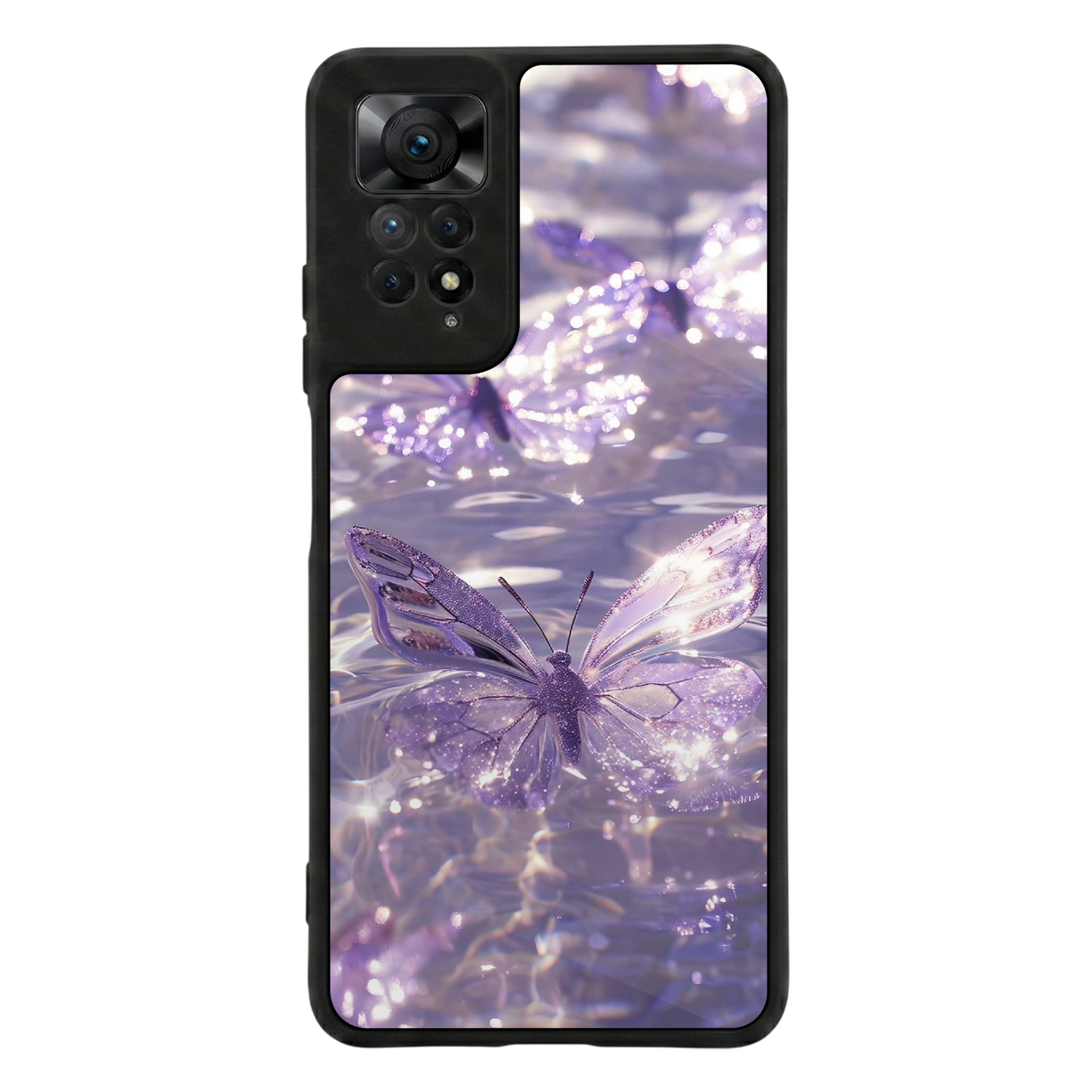 Xiaomi Redmi Note 12 Pro Uyumlu Kelebek Tasarımlı Glossy Premium Kılıf