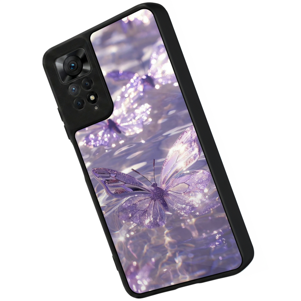 Xiaomi Redmi Note 12 Pro Uyumlu Kelebek Tasarımlı Glossy Premium Kılıf