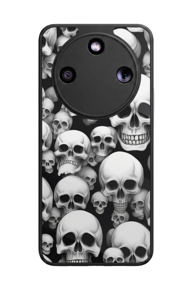Honor Magic 8 Lite Uyumlu KuruKafa Tasarımlı Glossy Premium Kılıf