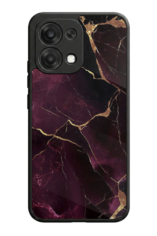 Oppo A6 Pro Uyumlu Mermer Marble Tasarımlı Glossy Premium Kılıf