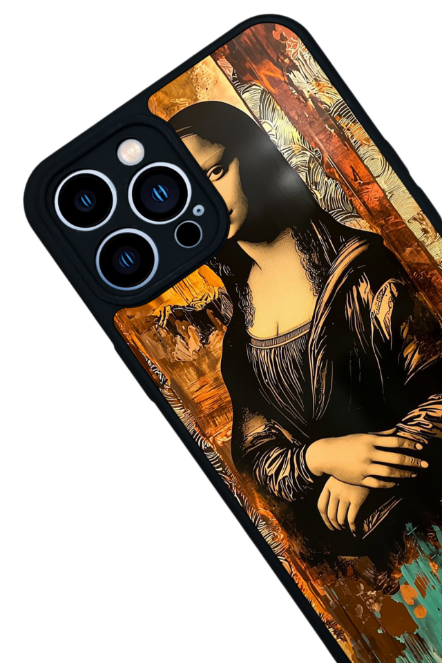 iPhone 12 Pro Max Uyumlu Monalisa Tasarımlı Glossy Premium Kılıf