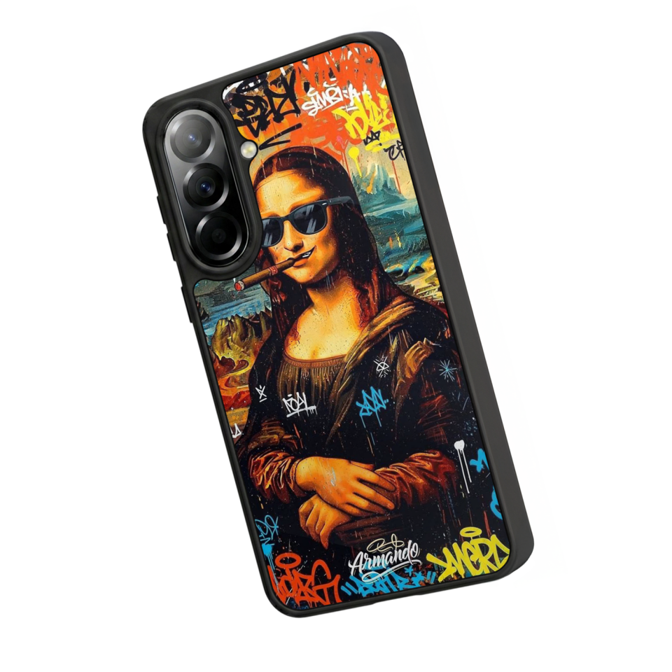 Samsung Galaxy A57 Uyumlu Monalisa Tasarımlı Glossy Premium Kılıf