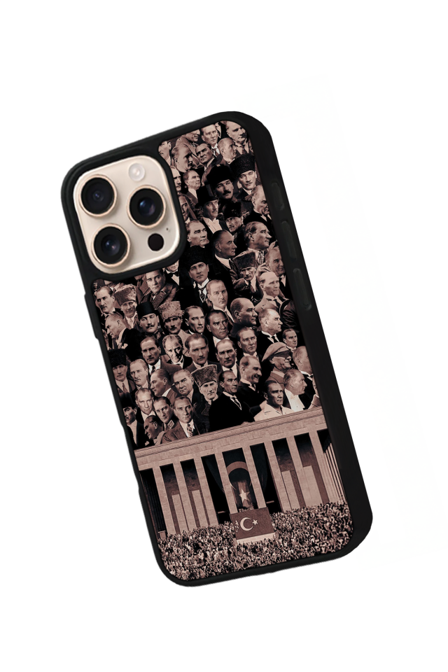 iPhone 15 Pro Uyumlu Mustafa Kemal Ataturk Tasarımlı Glossy Premium Kılıf