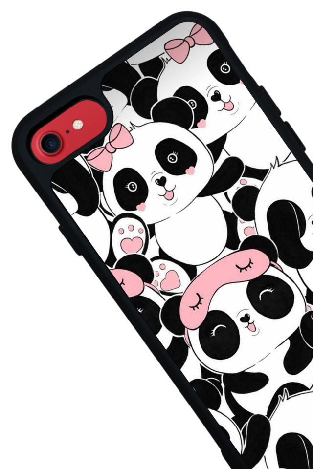 iPhone SE Uyumlu Panda Tasarımlı Glossy Premium Kılıf