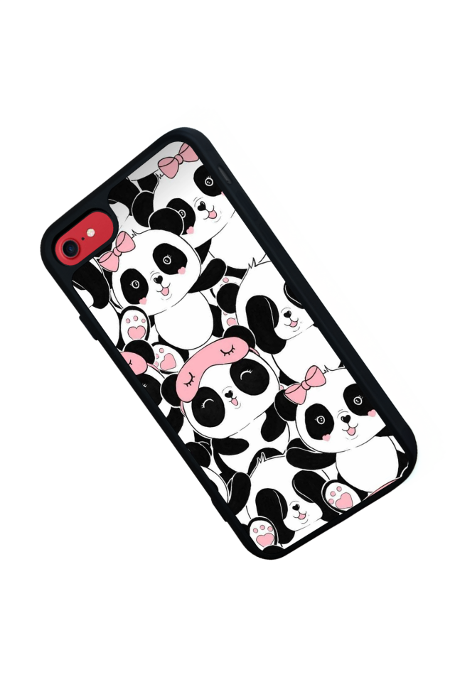 iPhone SE Uyumlu Panda Tasarımlı Glossy Premium Kılıf