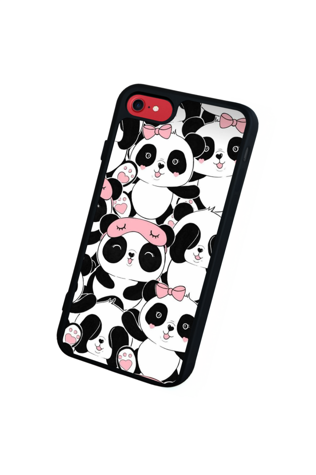 iPhone SE Uyumlu Panda Tasarımlı Glossy Premium Kılıf