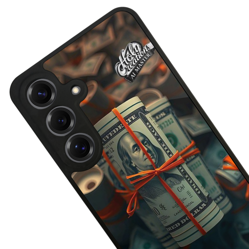 Samsung Galaxy S25 Uyumlu Para Tasarımlı Glossy Premium Kılıf