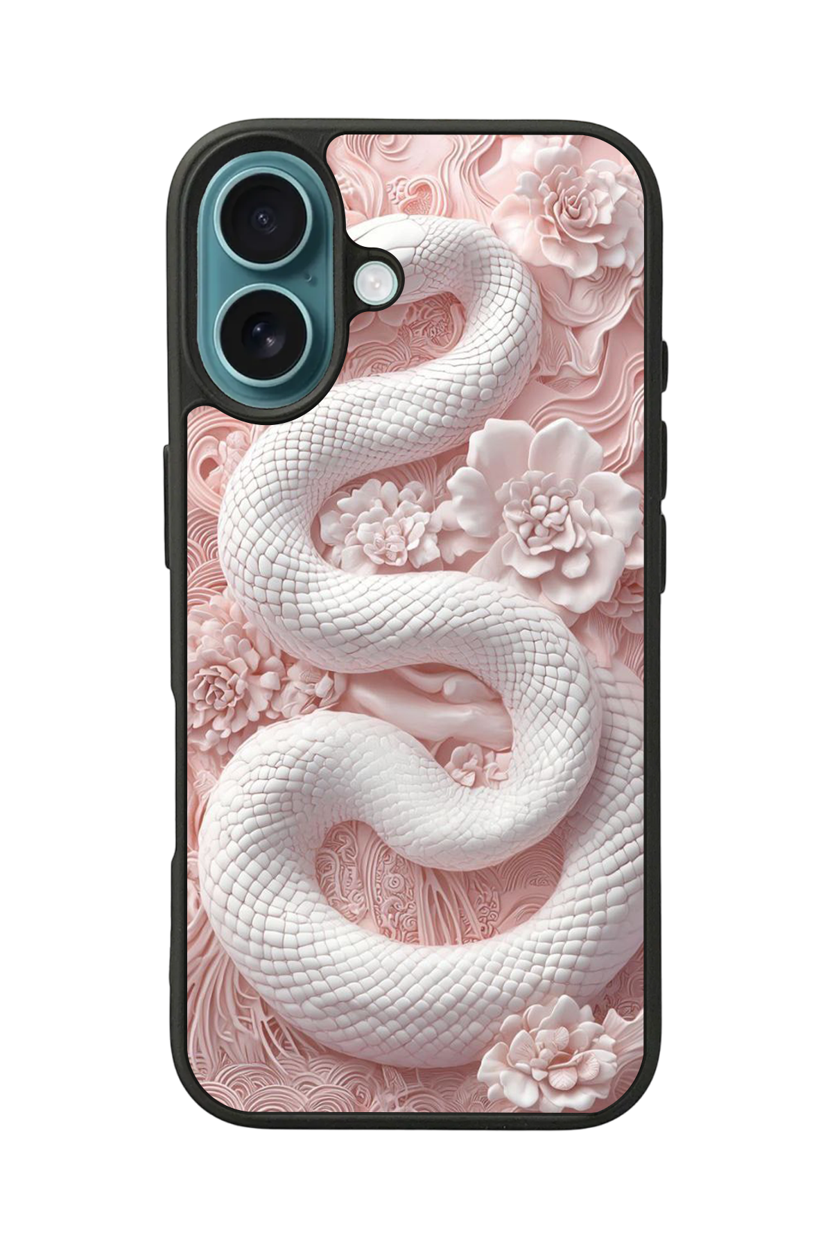 iPhone 16 Plus Uyumlu Yılan Tasarımlı Glossy Premium Kılıf