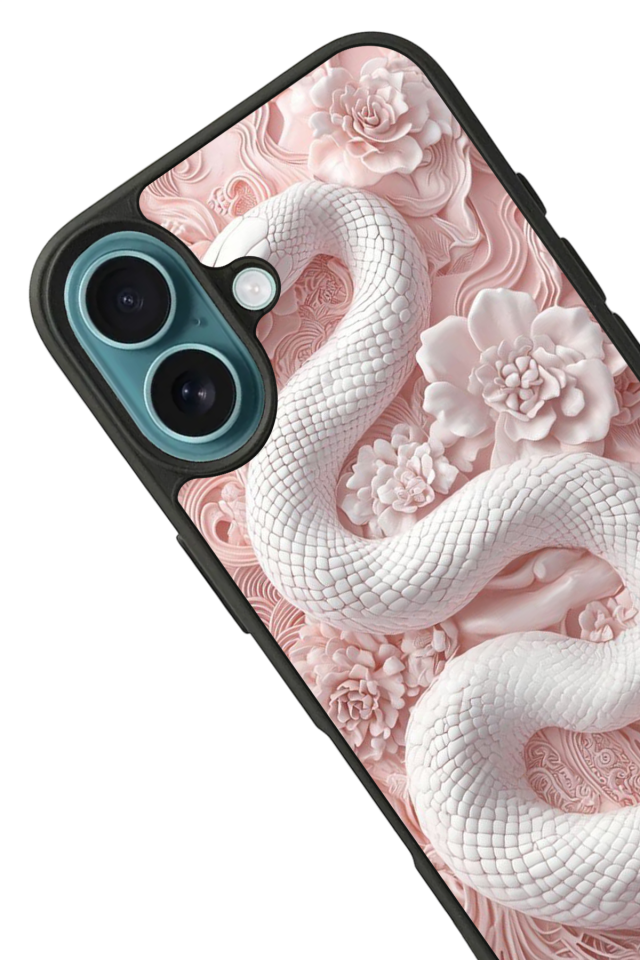 iPhone 16 Plus Uyumlu Yılan Tasarımlı Glossy Premium Kılıf