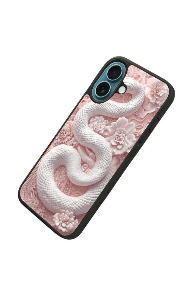 iPhone 16 Plus Uyumlu Yılan Tasarımlı Glossy Premium Kılıf