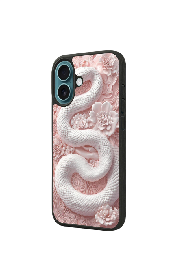 iPhone 16 Plus Uyumlu Yılan Tasarımlı Glossy Premium Kılıf