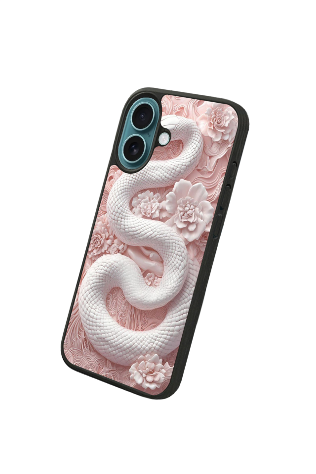 iPhone 16 Plus Uyumlu Yılan Tasarımlı Glossy Premium Kılıf