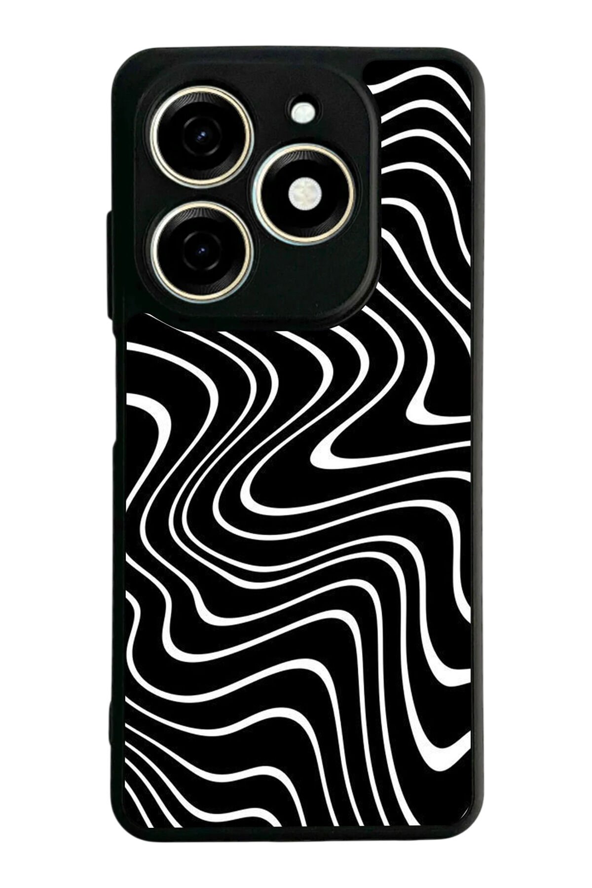 Infınıx Smart 8 Pro Uyumlu Çizgi Sanatı Tasarımlı Glossy Premium Kılıf