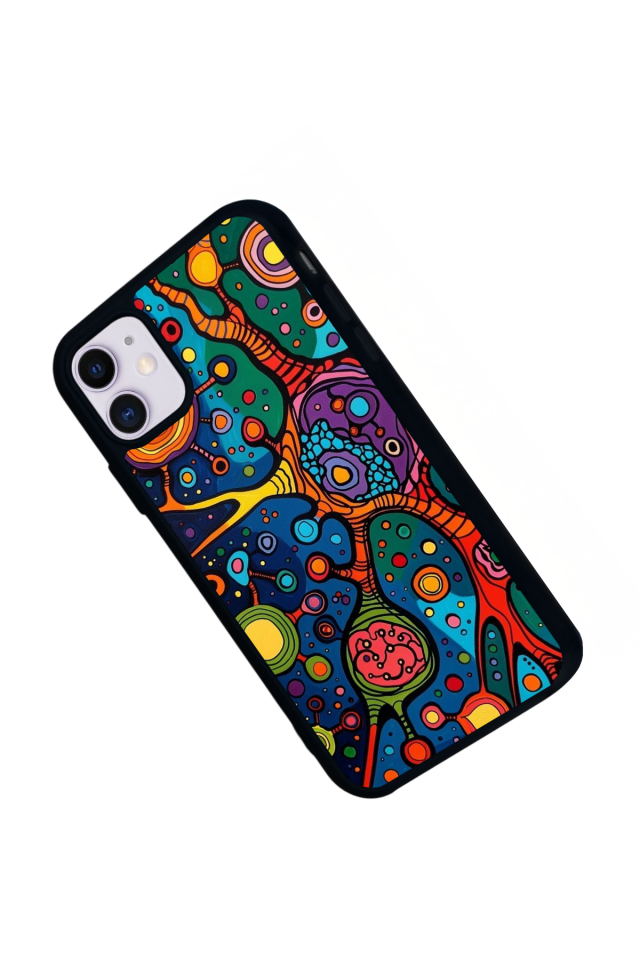 iPhone 11 Uyumlu Abstract Tasarımlı Glossy Premium Kılıf