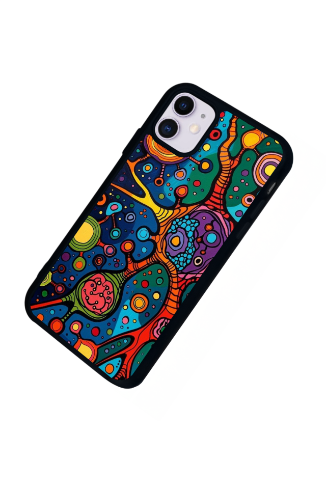 iPhone 11 Uyumlu Abstract Tasarımlı Glossy Premium Kılıf