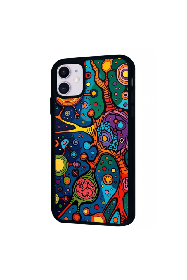 iPhone 11 Uyumlu Abstract Tasarımlı Glossy Premium Kılıf