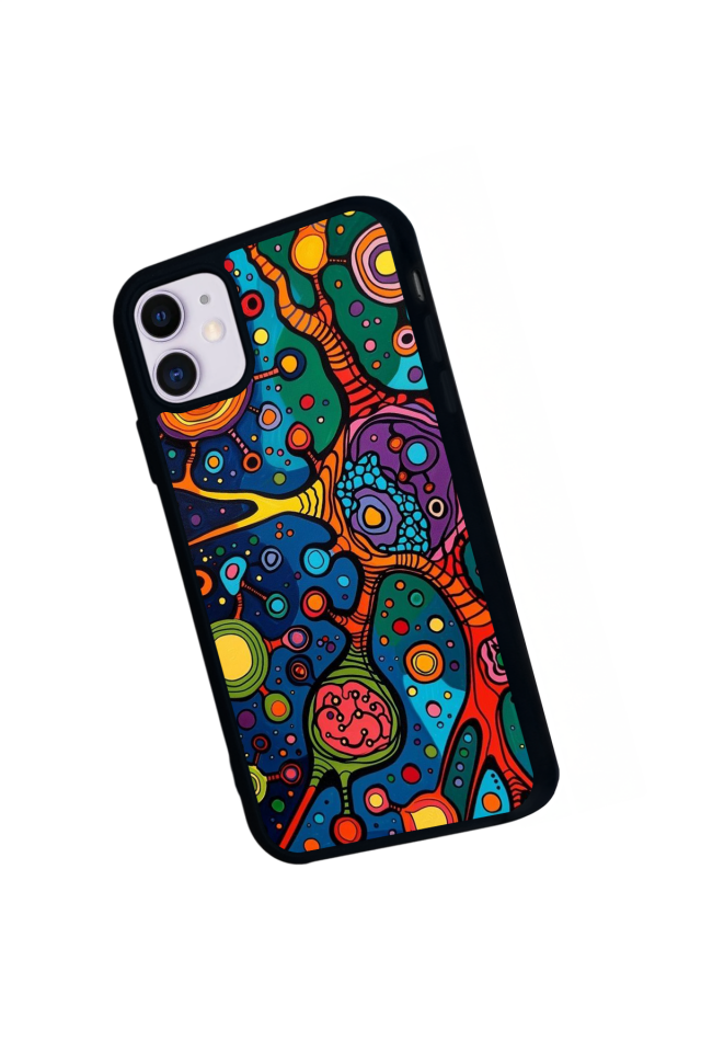 iPhone 11 Uyumlu Abstract Tasarımlı Glossy Premium Kılıf