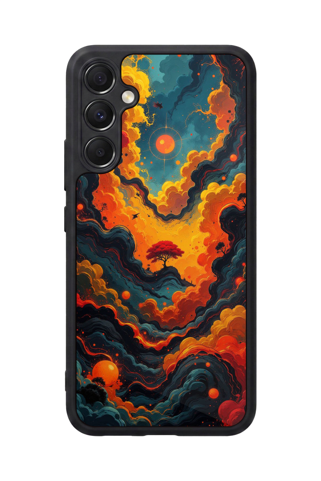 Samsung Galaxy M34 Uyumlu Abstract Tasarımlı Glossy Premium Kılıf
