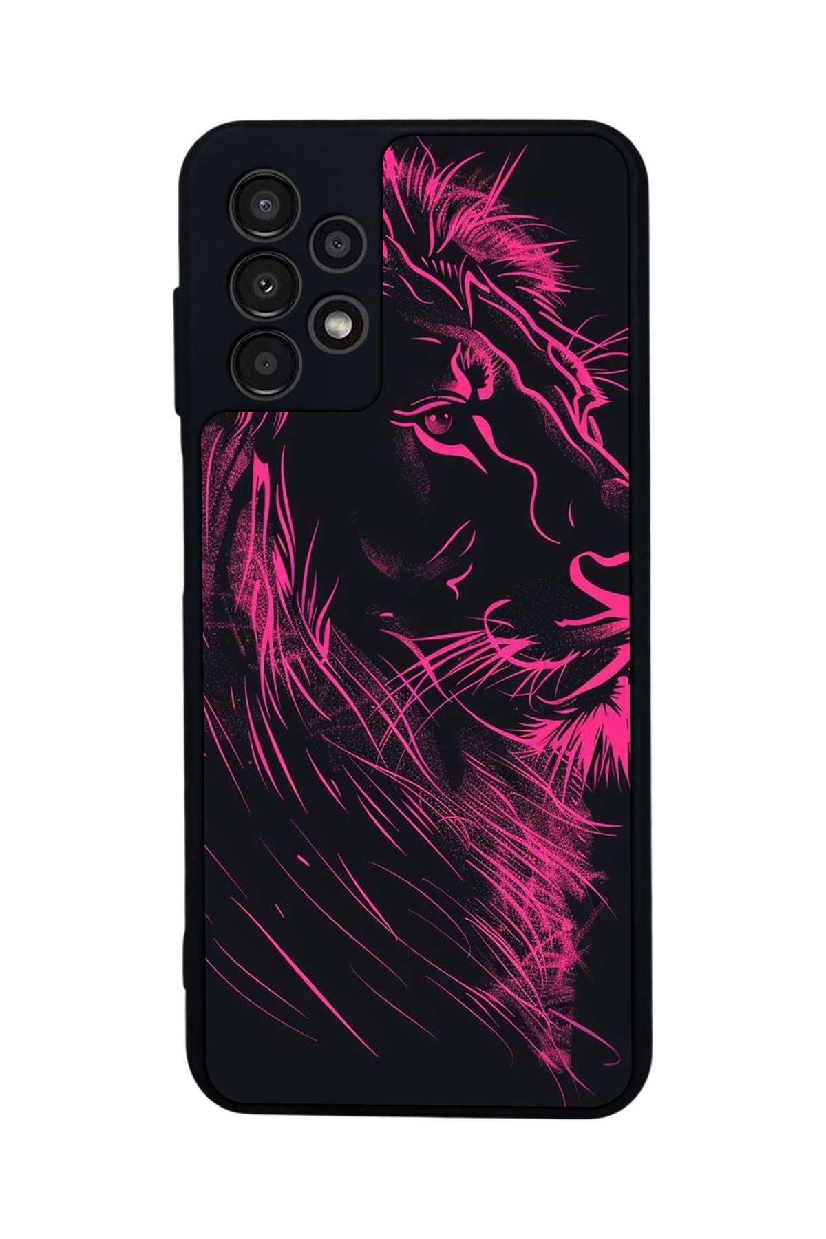 Samsung Galaxy A23 Uyumlu Aslan Tasarımlı Glossy Premium Kılıf