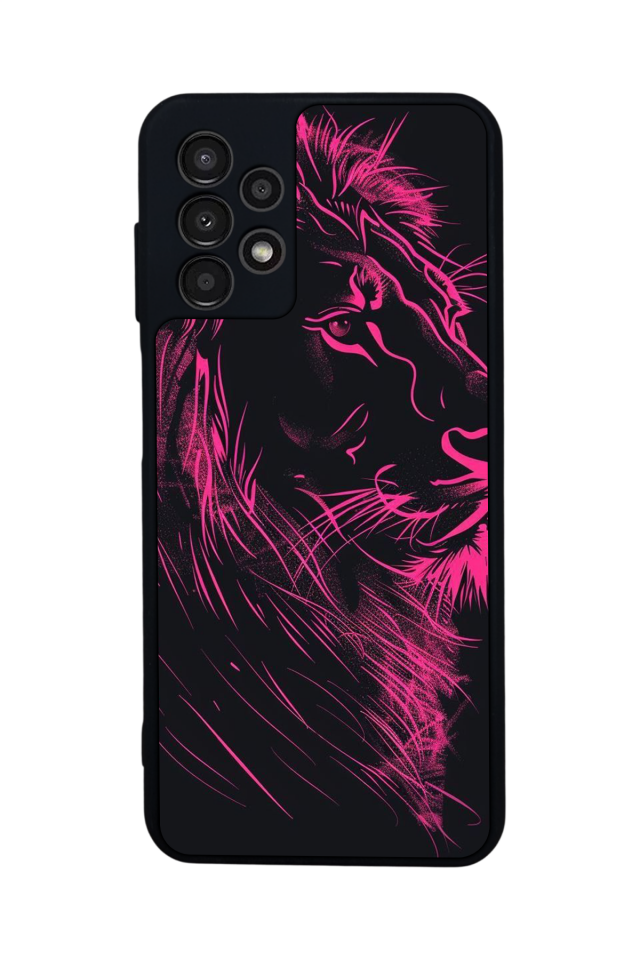 Samsung Galaxy A23 Uyumlu Aslan Tasarımlı Glossy Premium Kılıf