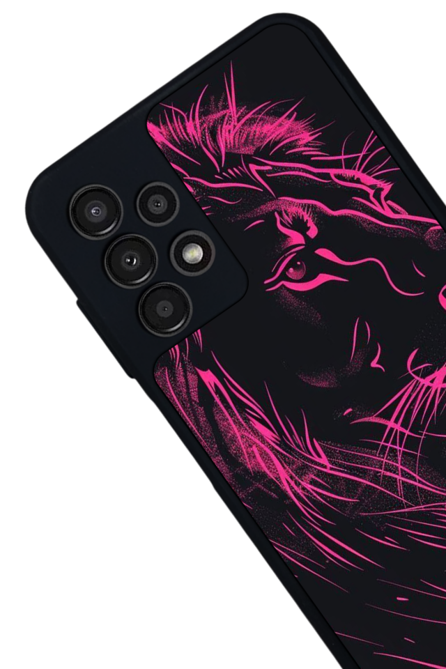 Samsung Galaxy A23 Uyumlu Aslan Tasarımlı Glossy Premium Kılıf