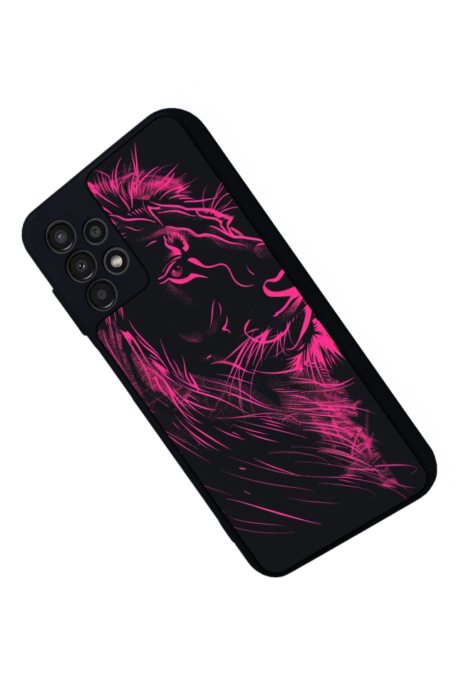 Samsung Galaxy A23 Uyumlu Aslan Tasarımlı Glossy Premium Kılıf