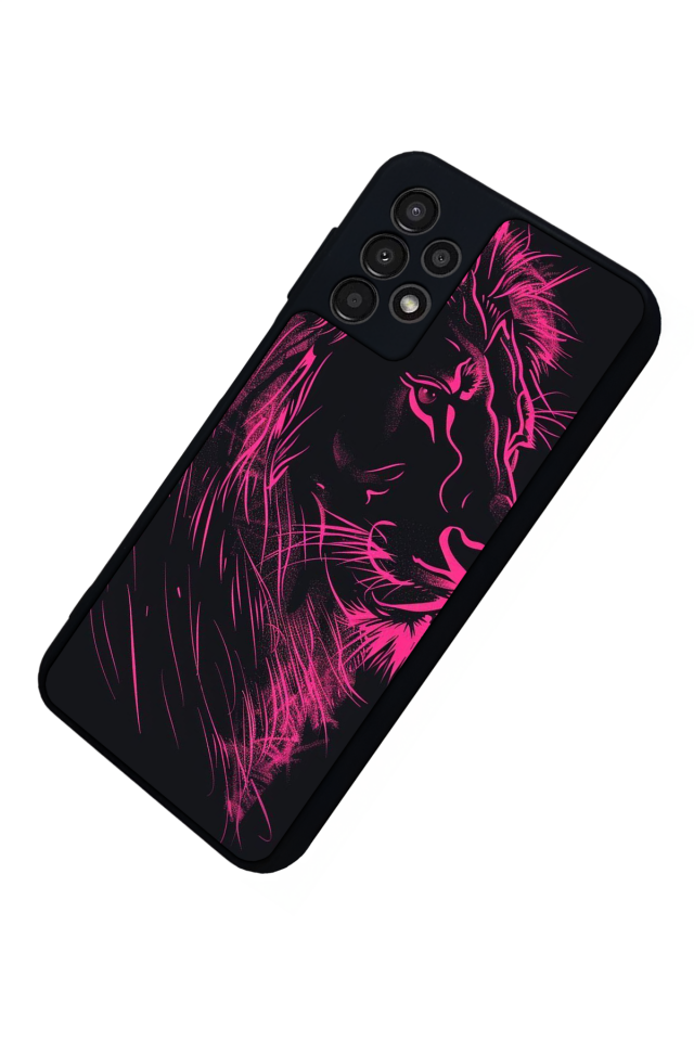 Samsung Galaxy A23 Uyumlu Aslan Tasarımlı Glossy Premium Kılıf