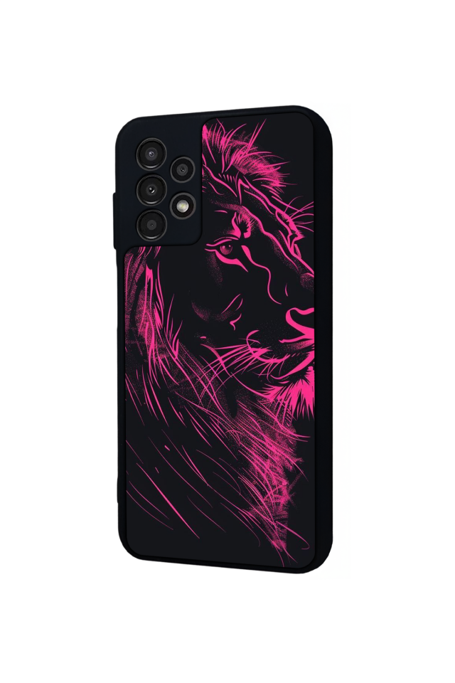 Samsung Galaxy A23 Uyumlu Aslan Tasarımlı Glossy Premium Kılıf