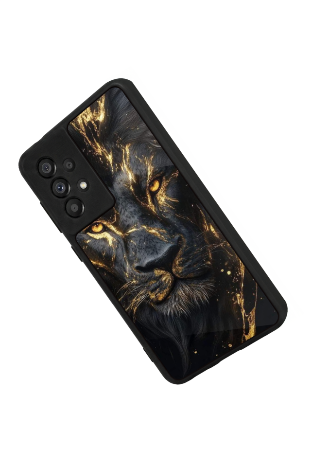 Samsung Galaxy A73 Uyumlu Aslan Tasarımlı Glossy Premium Kılıf