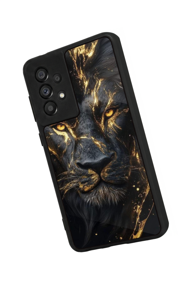 Samsung Galaxy A73 Uyumlu Aslan Tasarımlı Glossy Premium Kılıf