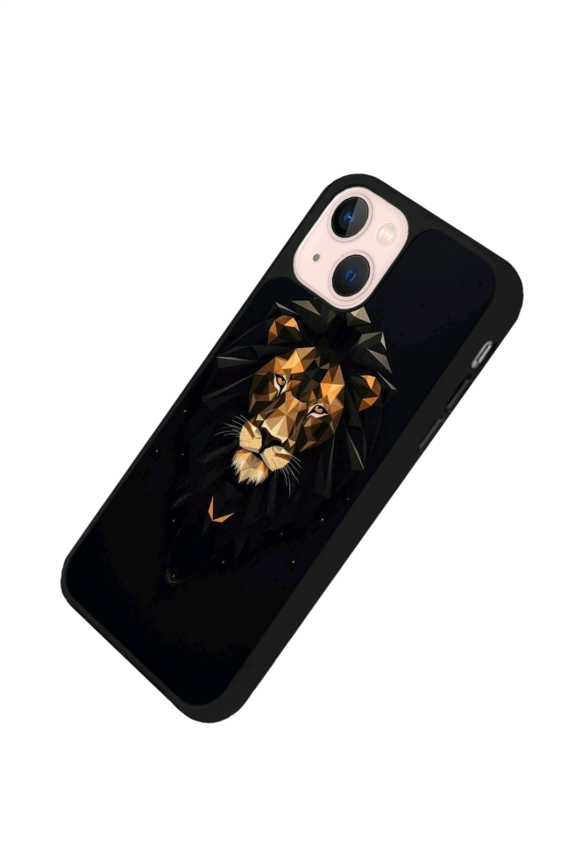 iPhone 14 Plus Uyumlu Aslan Tasarımlı Glossy Premium Kılıf