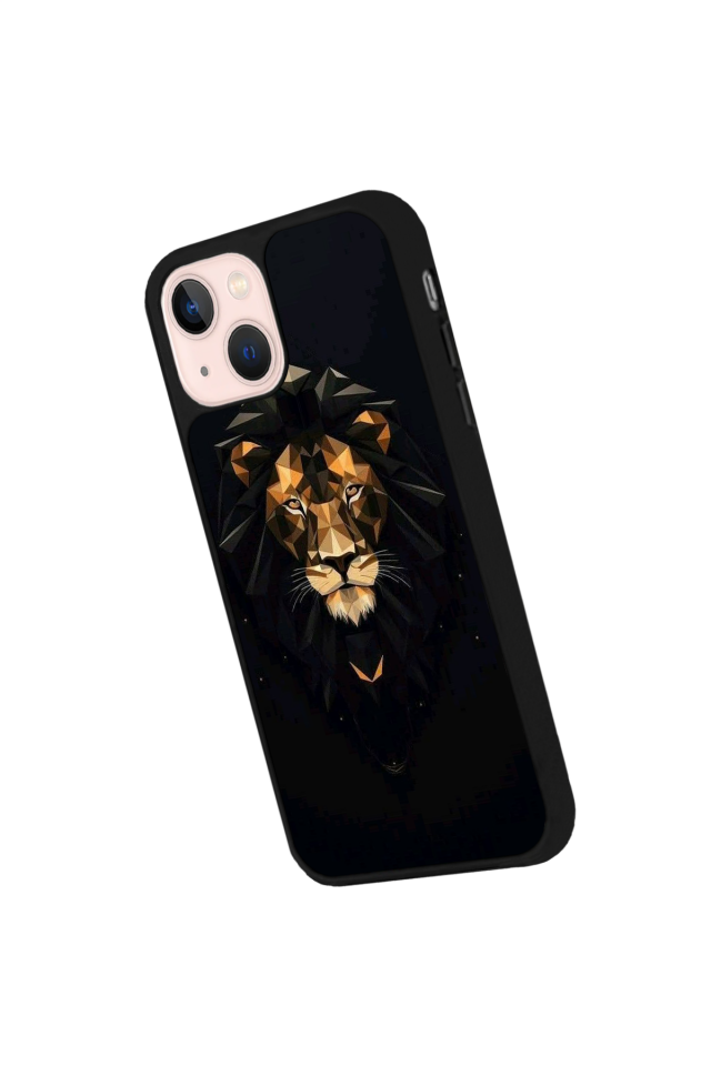 iPhone 14 Plus Uyumlu Aslan Tasarımlı Glossy Premium Kılıf